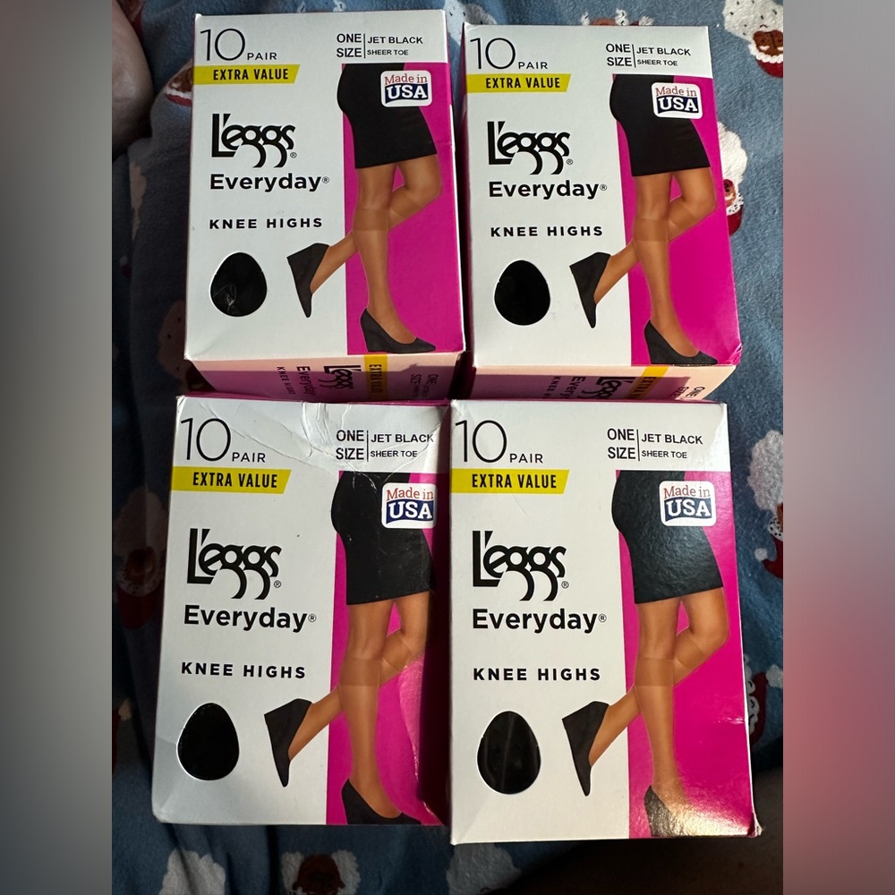 Leggs Everyday Knee Highs JET BLACK